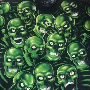 Green skull t shirt